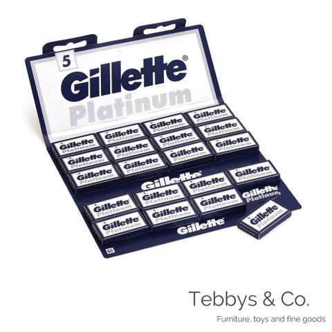 大包裝補貨俄羅斯Gillette白金雙面安全刮鬍刀片(20盒100片)