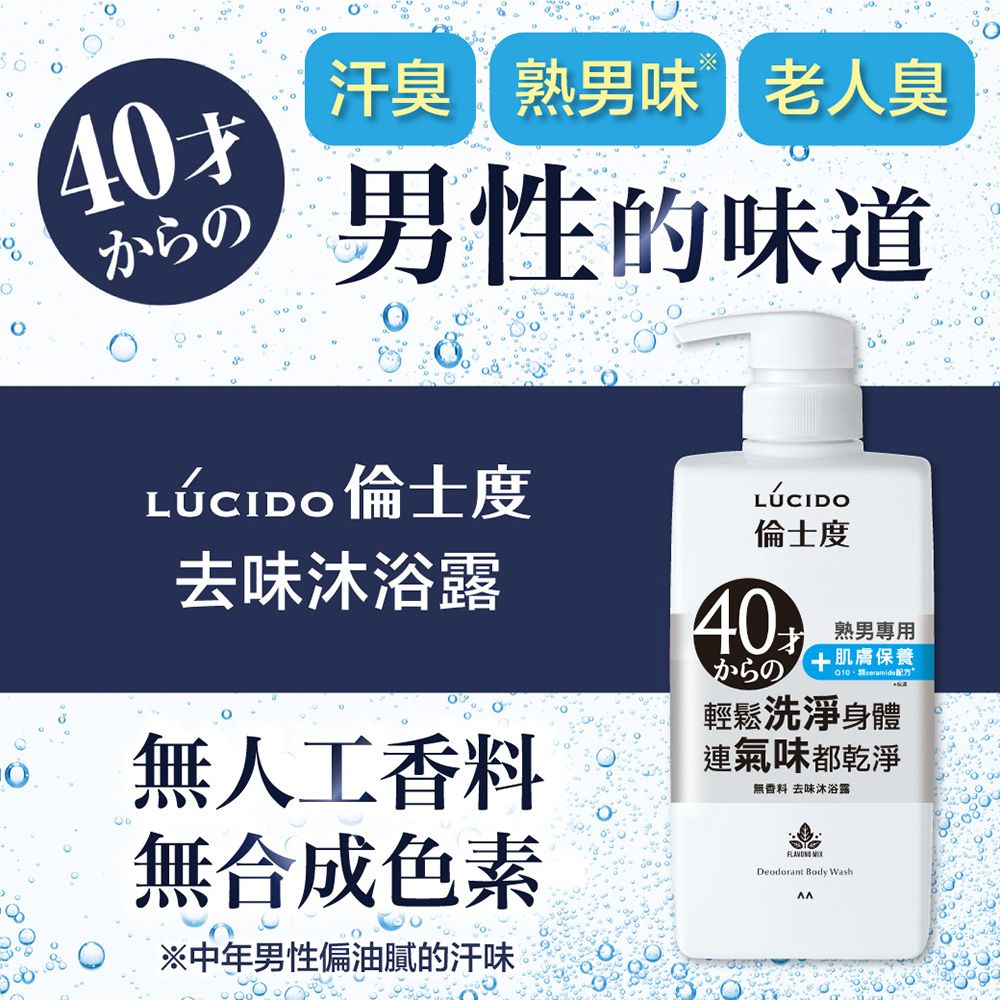 倫士度 日本LUCIDO 去味沐浴露450ml+補充包380ml