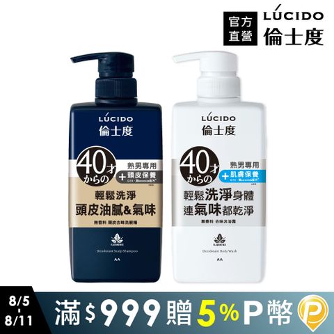 【日本LÚCIDO倫士度】去味洗髮沐浴組