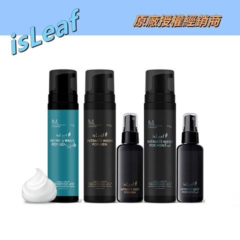 isLeaf ( 4入優惠組 ) 韓國  男性私密激淨慕絲 200ml+男性私密醒肌抑菌噴霧60ml