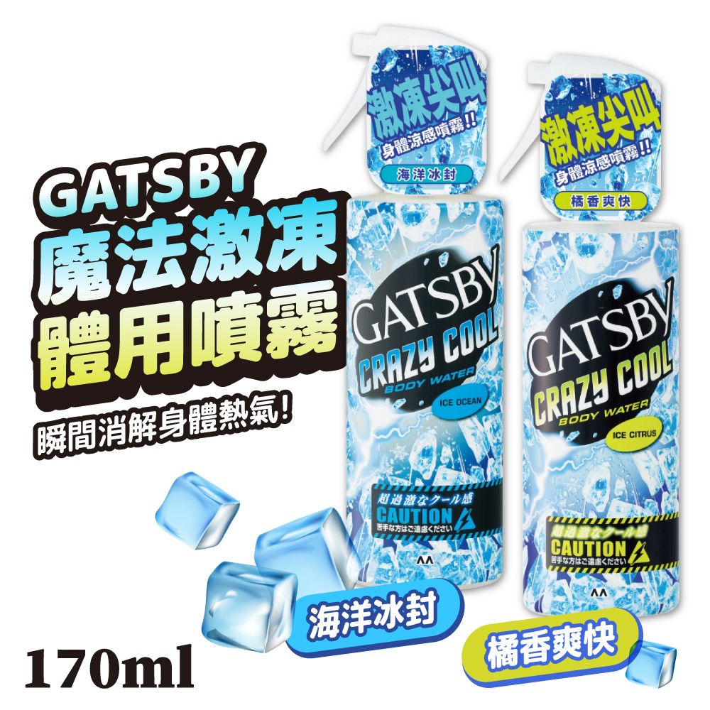 GATSBY 涼感噴霧 清爽涼快 快速降溫 夏日必備 魔法激凍用噴霧 170ml/瓶