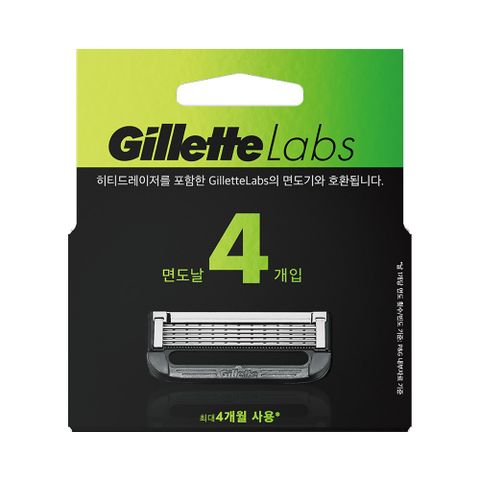 【Gillette 吉列 】Labs 極光系列刮鬍刀頭 4刀入