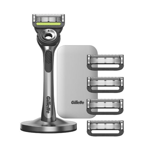 【Gillette 吉列 】Labs 極光系列刮鬍刀旅行盒組 1刀架5刀頭1刀座