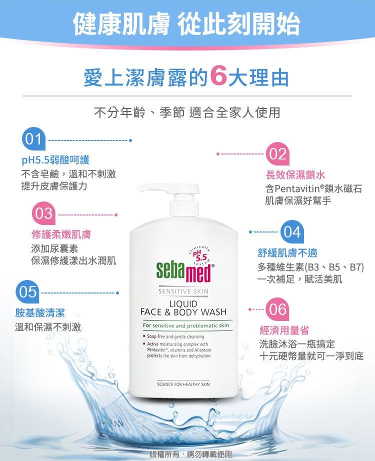 Sebamed 施巴 潔膚露環保包1000ml