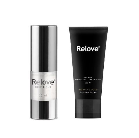 Relove 【優惠組】 緊依偎女性私密護理凝膠20ml男性專用私密潔淨凝露120ml(溫/涼任選)