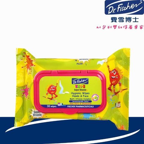 Fisher-Price 費雪牌 [Dr.Fischer 費雪博士]維生素奇異果甜瓜濕紙巾-30片/包