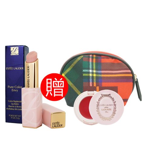 [買1送2]ESTEE LAUDER 雅詩蘭黛 粉嫩慾望潤色護唇膏(3.2g)[贈晶透潤唇膏+品牌零錢包]_百貨公司專櫃貨