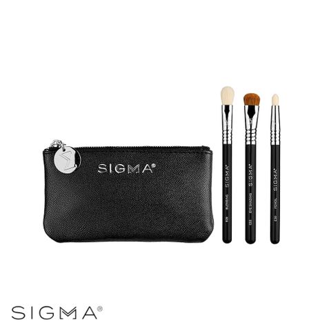 Sigma 魅力四射迷你眼部刷具3件組(附皮革化妝包) Glam N Go Mini Eye Brush Set