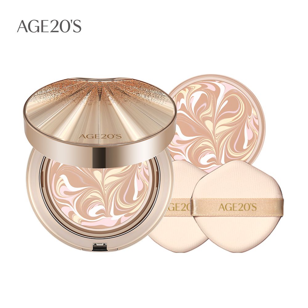 AGE20s 極光星燦彈力爆水粉餅SPF50+/PA++++ (BE-21)亮白色14g (1殼2蕊)