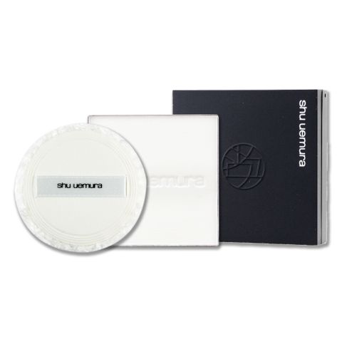 Shu Uemura 植村秀 無極限霧光蜜粉餅 10g+輕柔無痕粉撲 +無極限粉餅盒-黑