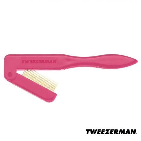 【Tweezerman】折疊式睫毛梳-淘氣粉 Folding iLashcomb #Pink
