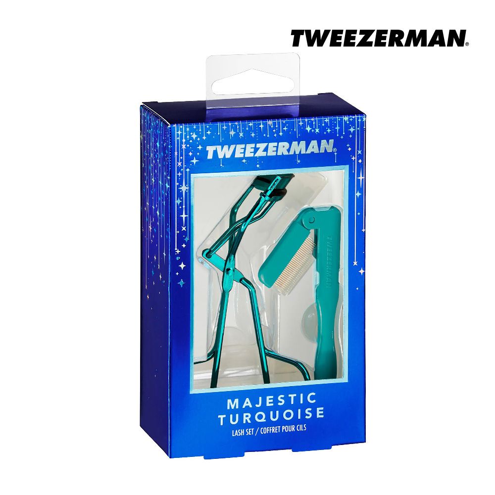 Tweezerman 精緻美睫雙件組-孔雀綠 Majestic Turquoise Lash Set