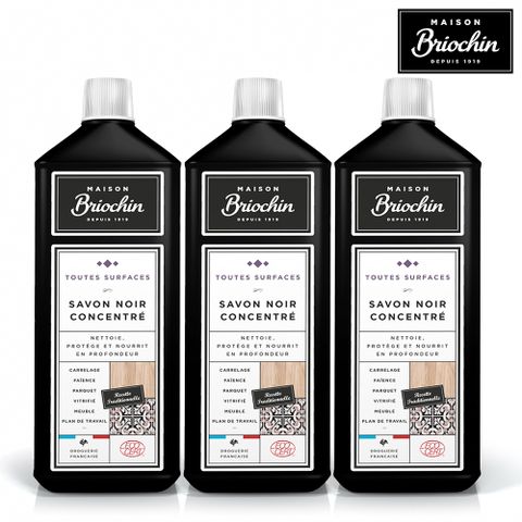 【Maison Briochin 黑牌碧歐馨】濃縮黑皂液 1L 超值3件組