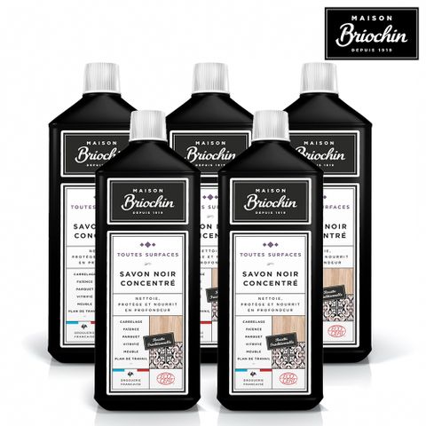 【Maison Briochin 黑牌碧歐馨】濃縮黑皂液 1L 超值5件組