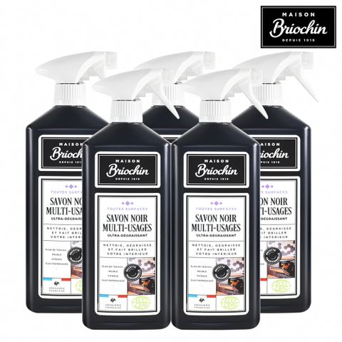 【Maison Briochin 黑牌碧歐馨】多功能黑皂液 750ml 超值5件組