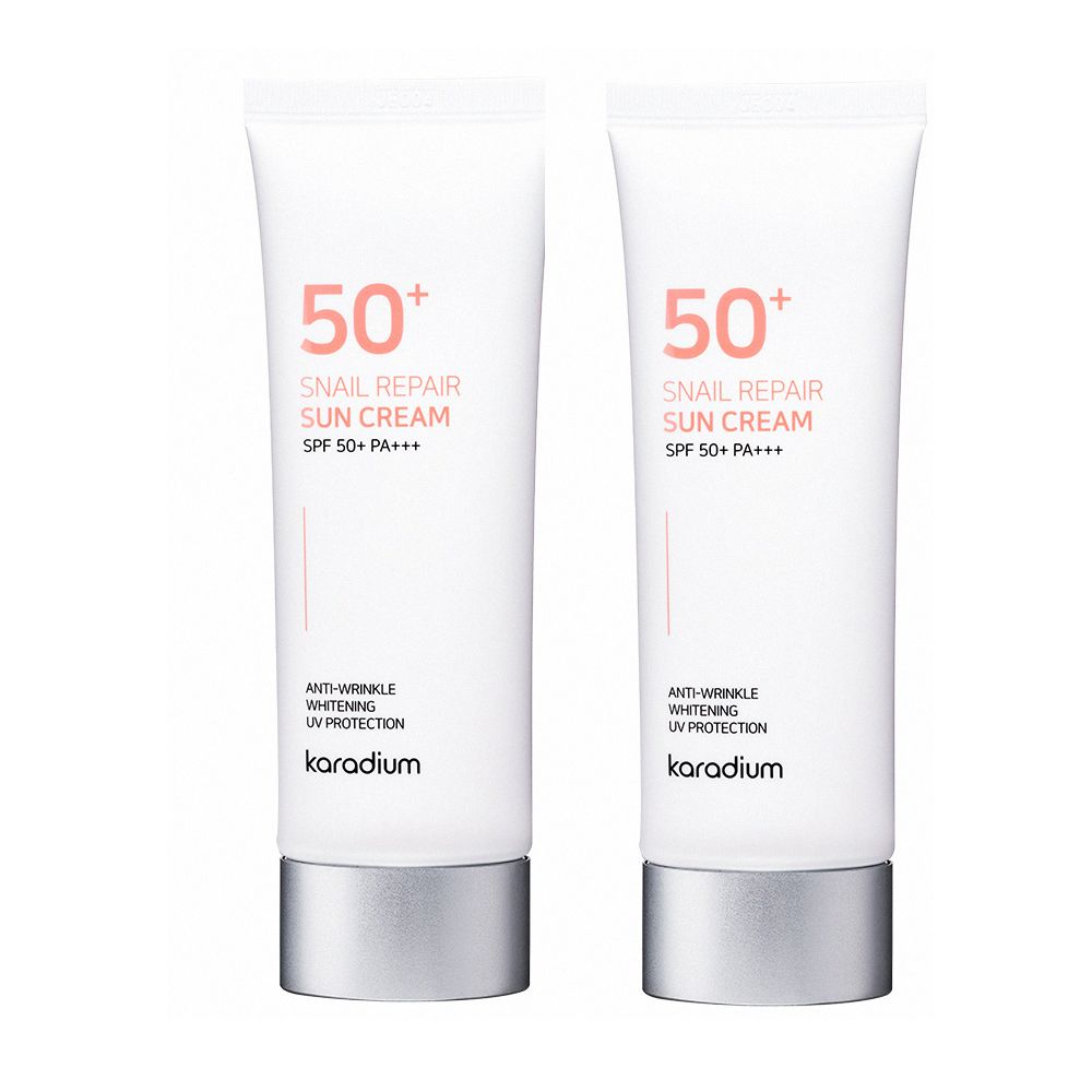 KARADIUM 蝸牛修護防曬霜SPF50+ PA+++ 70ml 2入組