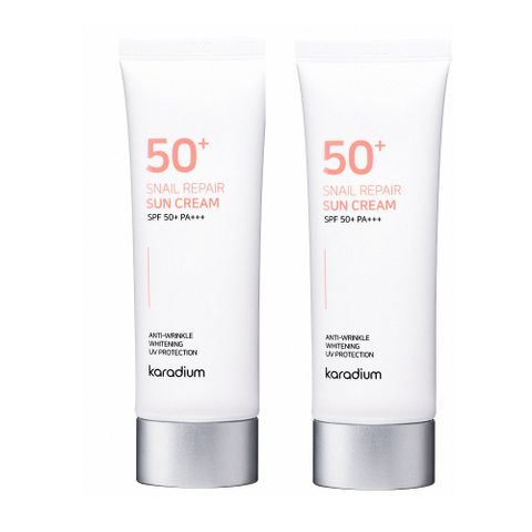 KARADIUM 蝸牛修護防曬霜SPF50+ PA+++ 70ml 2入組