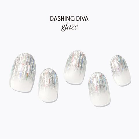 Dashing Diva 【DASHING DIVA】Glaze/M 經典凝膠美甲貼_耀眼銀色