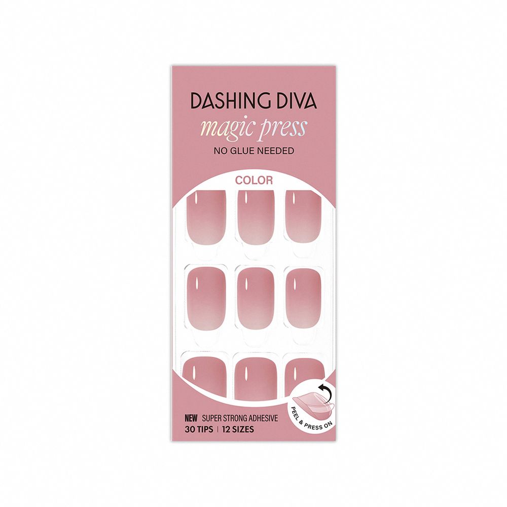 Dashing Diva MAGICPRESS C薄型素色美甲片_粉色腮紅