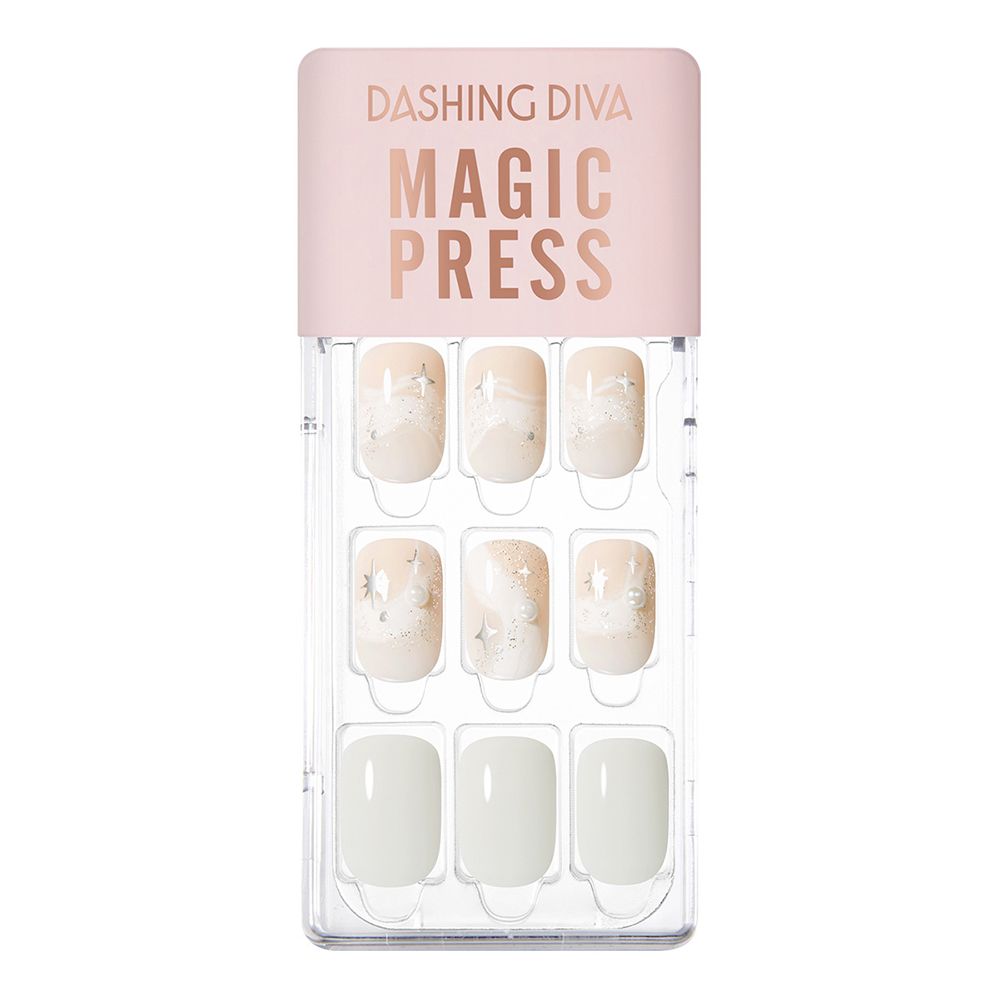 Dashing Diva 【DASHING DIVA】MAGICPRESS 薄型美甲片_白色魔藥