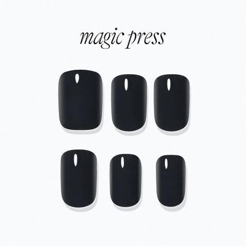 【DASHING DIVA】MAGICPRESS 薄型素色美甲片_沉穩深黑