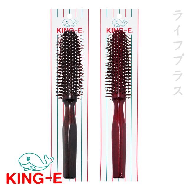 一品川流 KING-E 原木柄美髮梳-捲梳-9909B-1入組