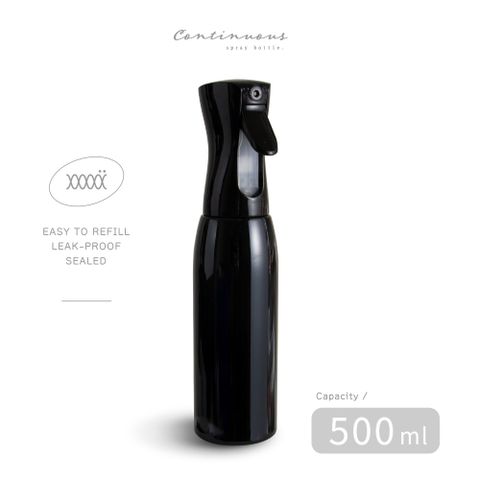 酒精噴瓶 高壓連續自動 噴霧瓶 分裝瓶 酒精瓶 噴霧器 多功能 噴瓶 大容量 500ml / 純黑省力持續3秒噴霧，細膩水霧不間斷