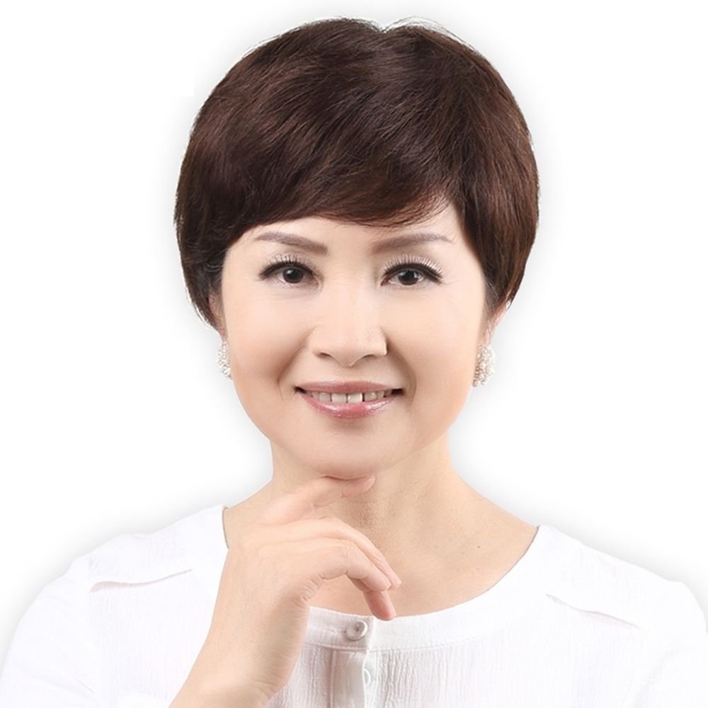 巴黎精品 女假髮整頂真髮絲-舒適逼真自然短直髮美髮用品2色73vc44
