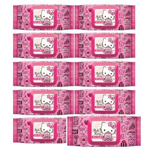 Hello Kitty 凱蒂貓 超純水有蓋柔濕巾/濕紙巾 (加蓋) 30抽X18包