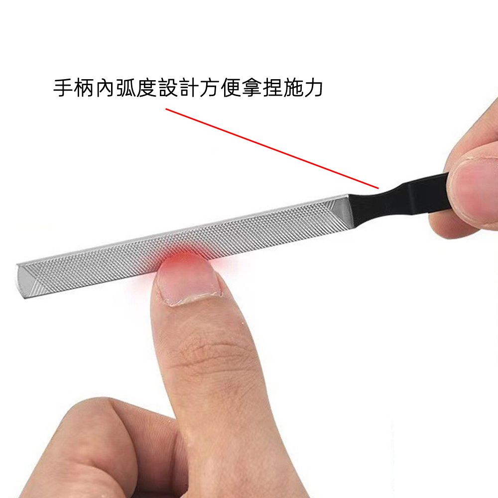 月陽 加厚不銹鋼一體成型18公分精修快磨雙面指甲銼刀磨指甲板打磨灰厚甲(FN18)