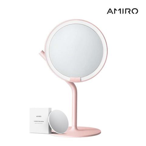 AMIRO Mate S 系列LED高清日光化妝鏡(櫻花粉)－全新升級TypeC接口 贈送5倍磁吸式放大鏡
