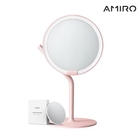 AMIRO Mate S 系列LED高清日光化妝鏡(櫻花粉)－全新升級TypeC接口 贈送5倍磁吸式放大鏡