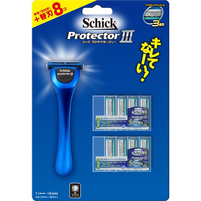 Schick 舒適 牌 捍將3 刮鬍刀 1刀把+9刀片