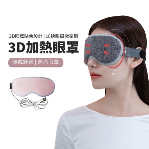 石墨烯加熱蒸氣眼罩 USB恆溫熱敷眼罩 睡眠遮光眼罩 蒸汽眼罩（溫感熱敷 舒壓助眠）
