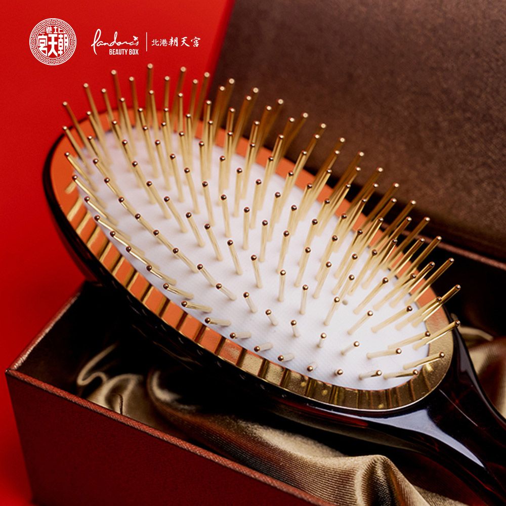 Pandora 潘朵拉 北港朝天宮聯名黃金梳(經典款)  按摩梳/氣墊梳/梳子/髮梳/頭皮按摩