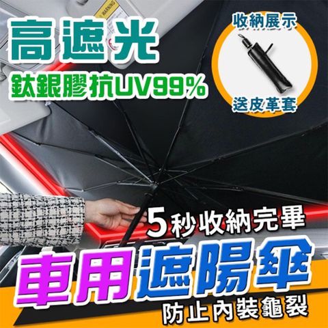 炎炎夏日受不了車內高溫嗎遮陽傘讓你輕鬆一開搞定收納方便攜帶也方便收納時與一般雨傘大小差不多 帶有弧度的反凹式傘架傘面呈現曲線凹面擴大反射紫外線及熱能的效果