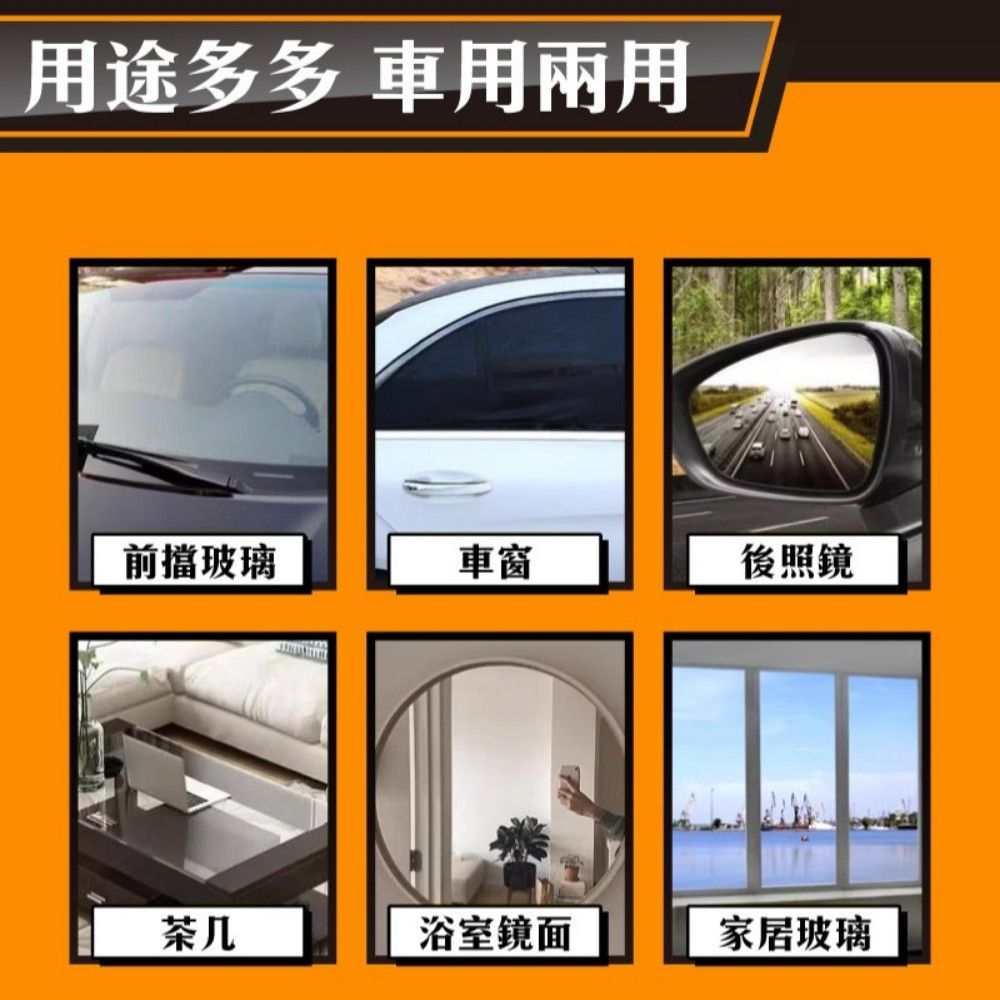  【5瓶組送洗車手套】長效版玻璃去油膜清潔劑 