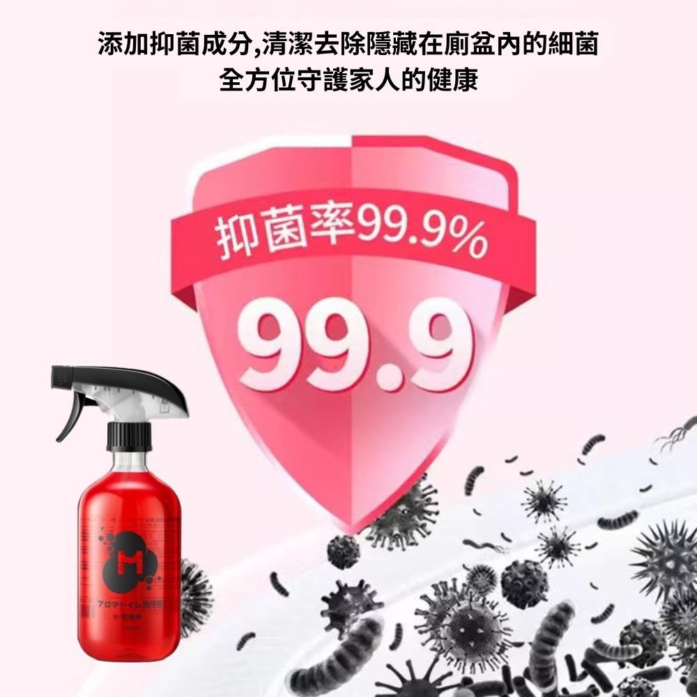  【Red Earth Rose】紅烈玫瑰浴廁清潔劑500ml 4入組 +長條縫隙刷2入(馬桶清潔 衛浴清潔 玻璃清潔)