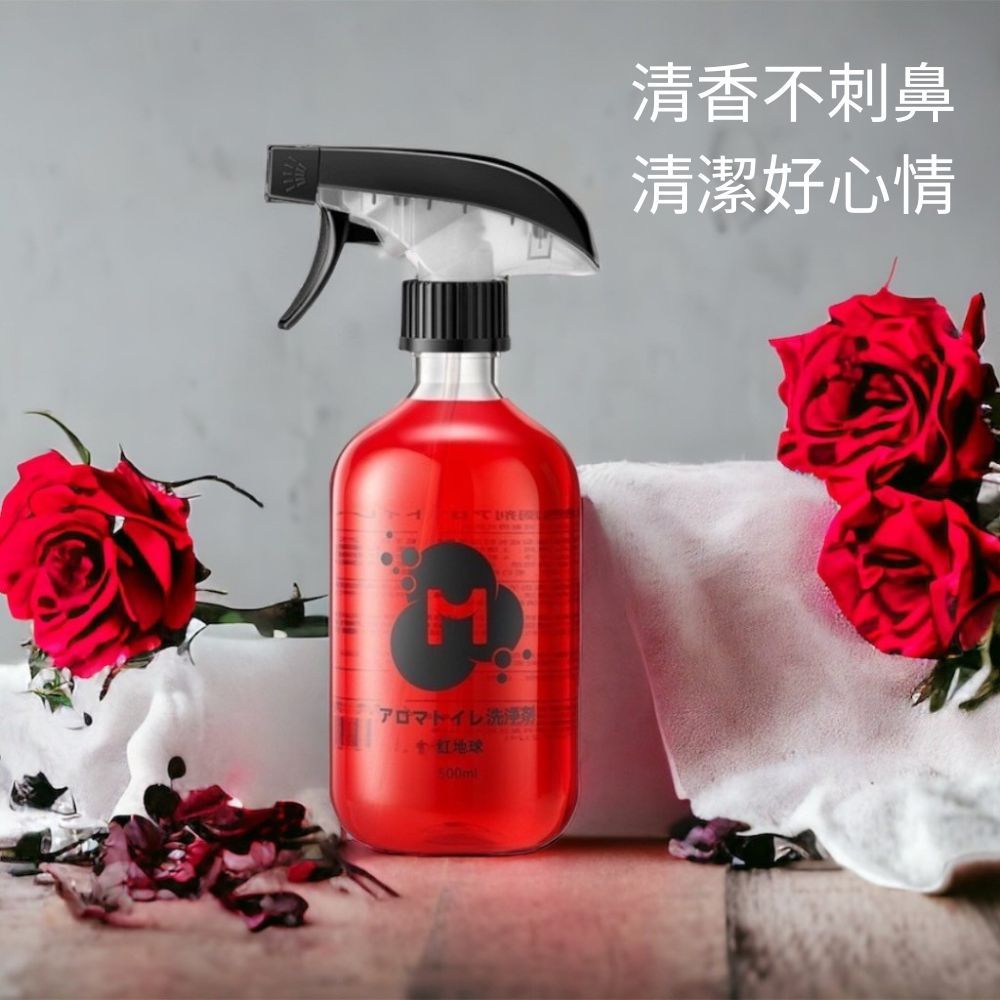  【Red Earth Rose】紅烈玫瑰浴廁清潔劑500ml 4入組 +長條縫隙刷2入(馬桶清潔 衛浴清潔 玻璃清潔)