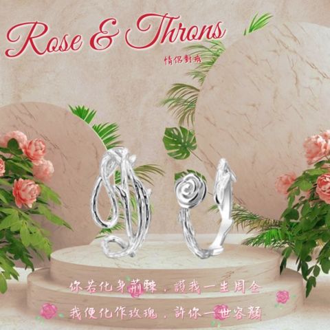 【Rose & Throns】荊棘玫瑰對戒 情侶對戒 4