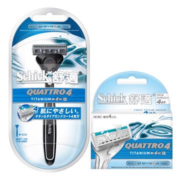 Schick 舒適 創4紀鈦超值組 (買4入刀片送1刀把+1刀片)