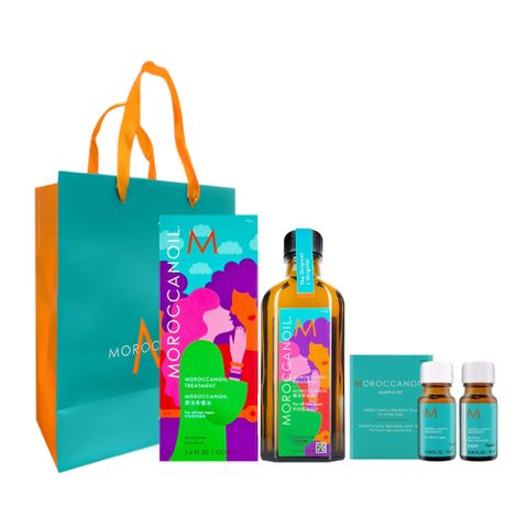 MOROCCAN OIL 摩洛哥優油 【MOROCCANOIL】摩洛哥優油 100ml #彩繪版+體驗組(優油10ml+輕優油10ml)