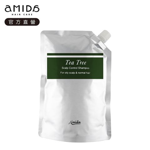 《AMIDA 阿蜜達》茶樹清涼洗髮精補充包1000ml(新舊包裝隨機出貨)