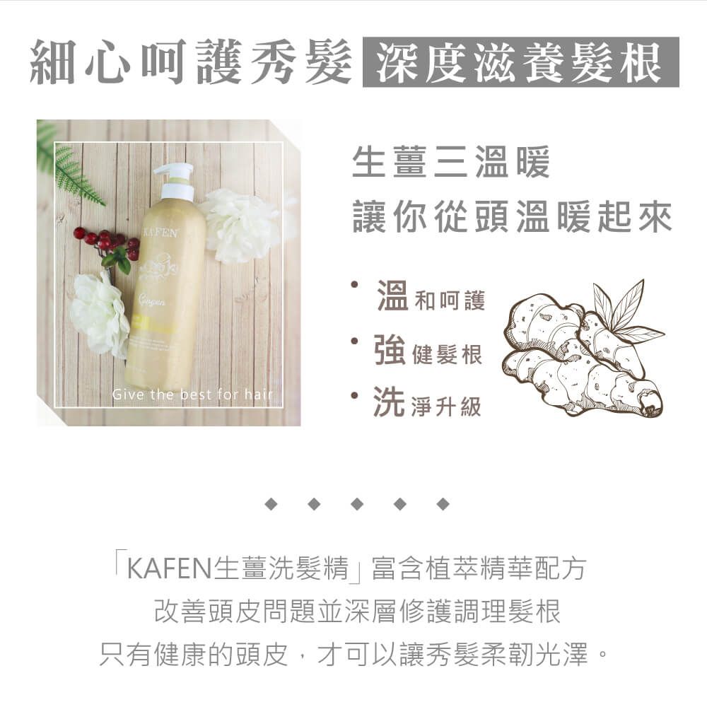 KAFEN 卡氛 _官方直營 養髮組 生薑韌髮頭皮洗髮精760ml-2入組