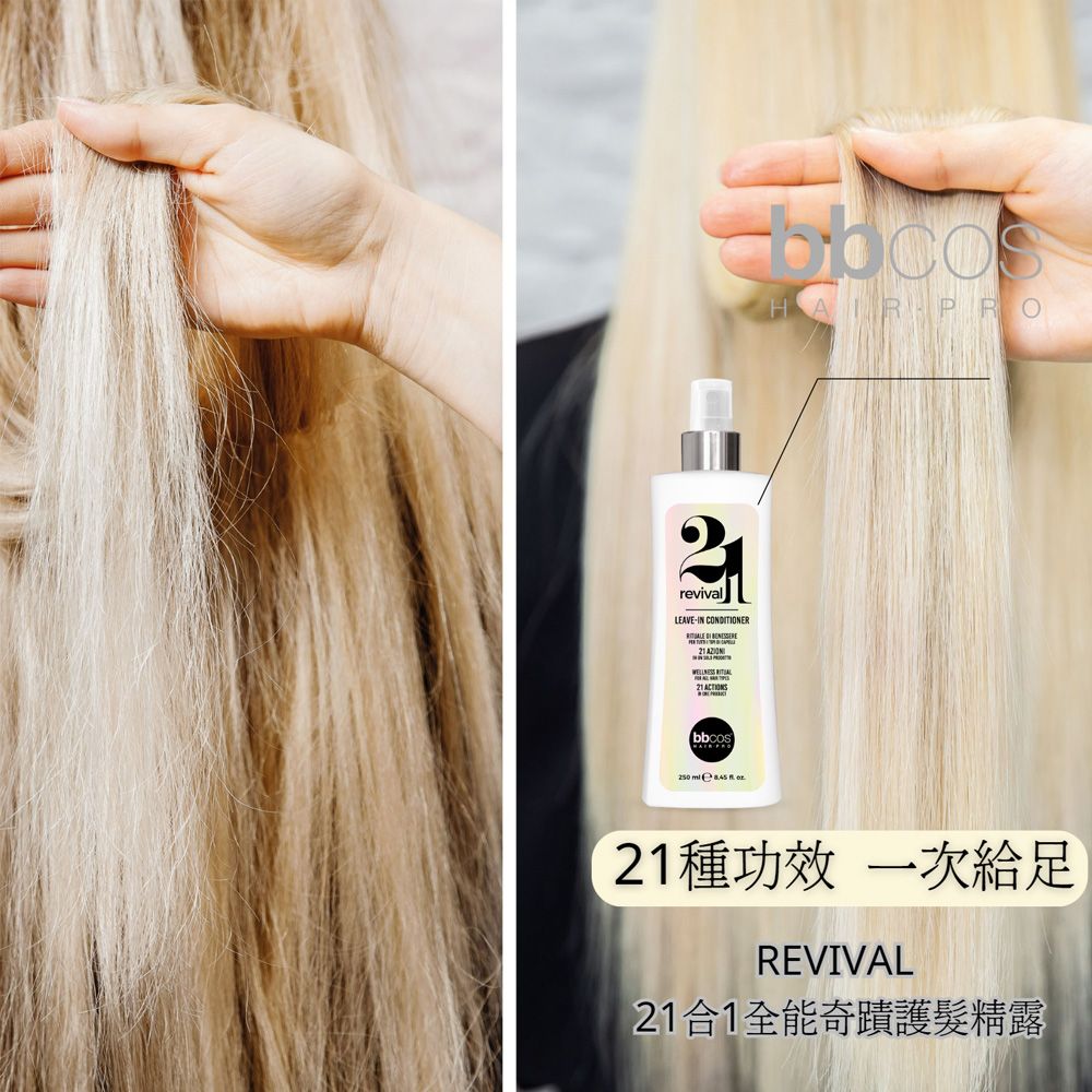 revivalLEAVEIN CONDITIONE 21 ACTIONS 250   R bbcos PRO21種功效 一次給足REVIVAL21合1全能奇蹟護髮精露