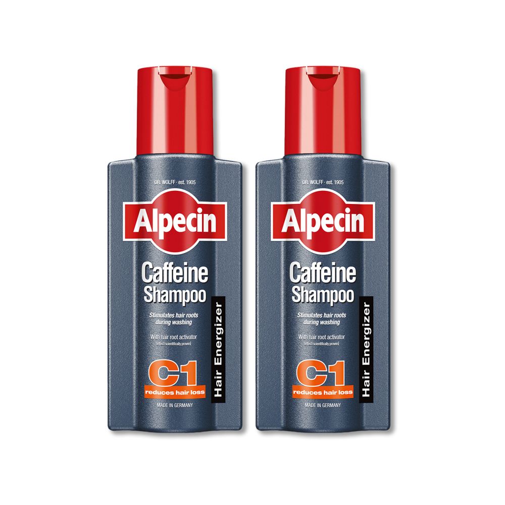 Alpecin (2瓶超值組)德國強健髮根控油無矽靈咖啡因洗髮凝露375ml/瓶-C1強健髮根(護髮洗髮精)