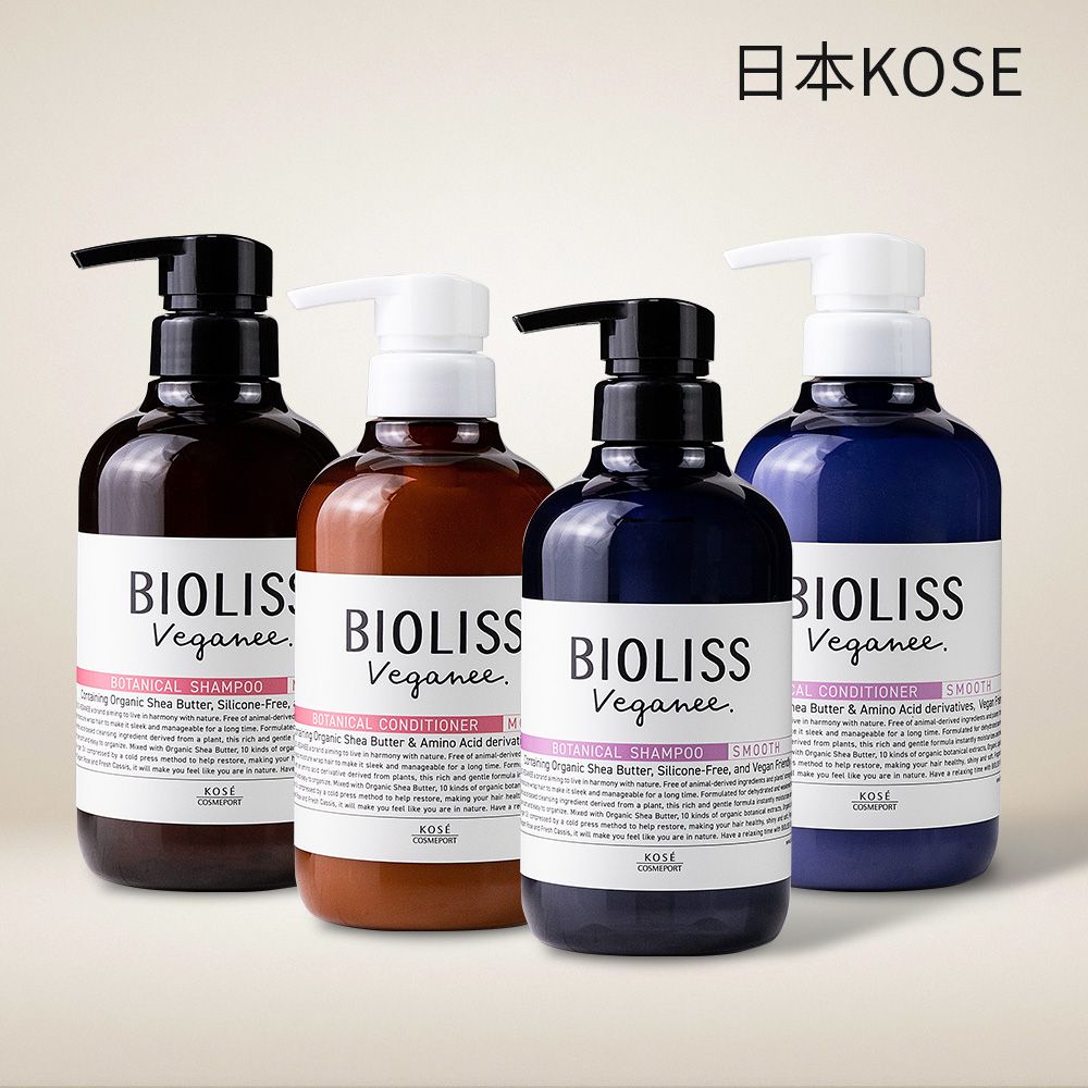 KOSE 高絲 【日本】BIOLISS植萃乳油木洗髮精/潤髮乳-480ml