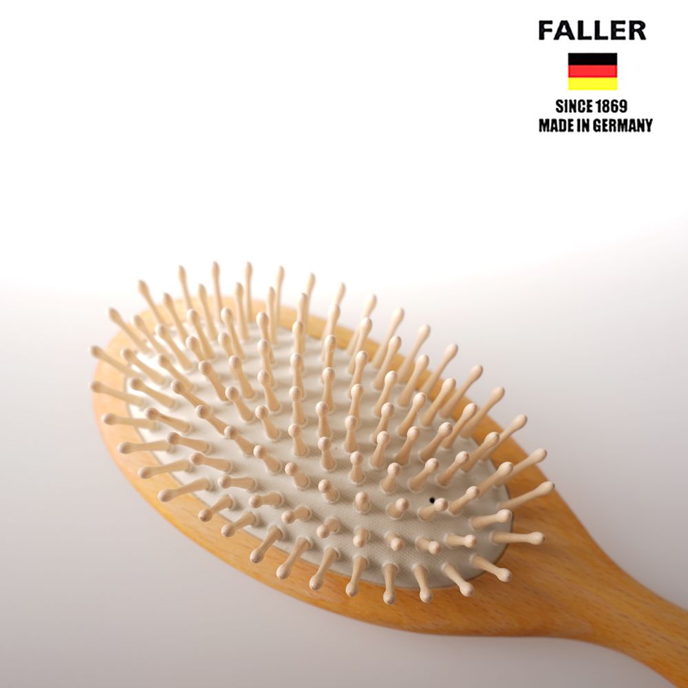 FALLER 芙樂 德國 德國製FSC圓珠橢圓櫸木氣墊木齒梳