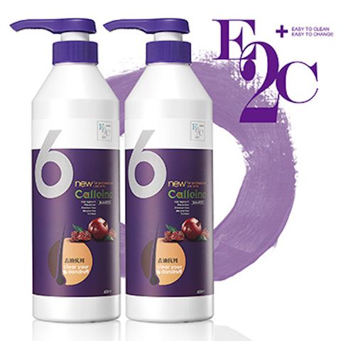 E2C 【美肌殿堂】啡洗不可-紅石榴6號去油抗屑洗髮精(600ml) 2入