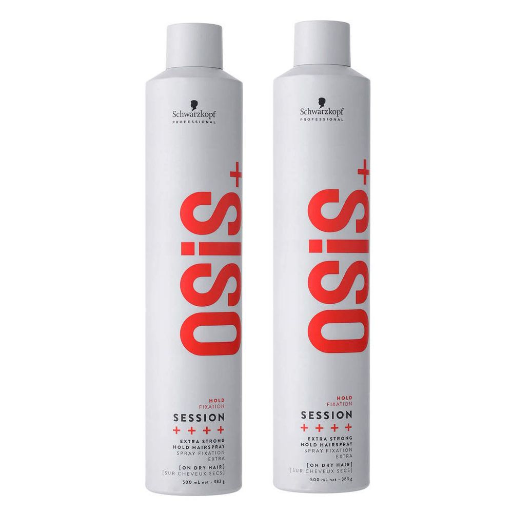 SCHWARZKOPF 施華蔻  OSIS+ SESSION定型系列 黑炫風/黑旋風 特強定型霧 500ML*2入組 (新包裝)